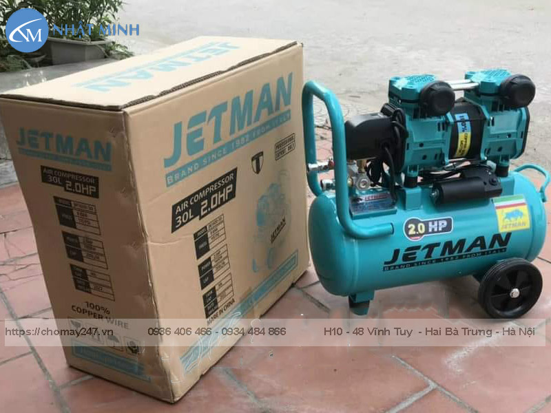 Bán máy nén khí không dầu 30 lít Jetman JM1600F nhập khẩu 100%, bảo hành 12 tháng