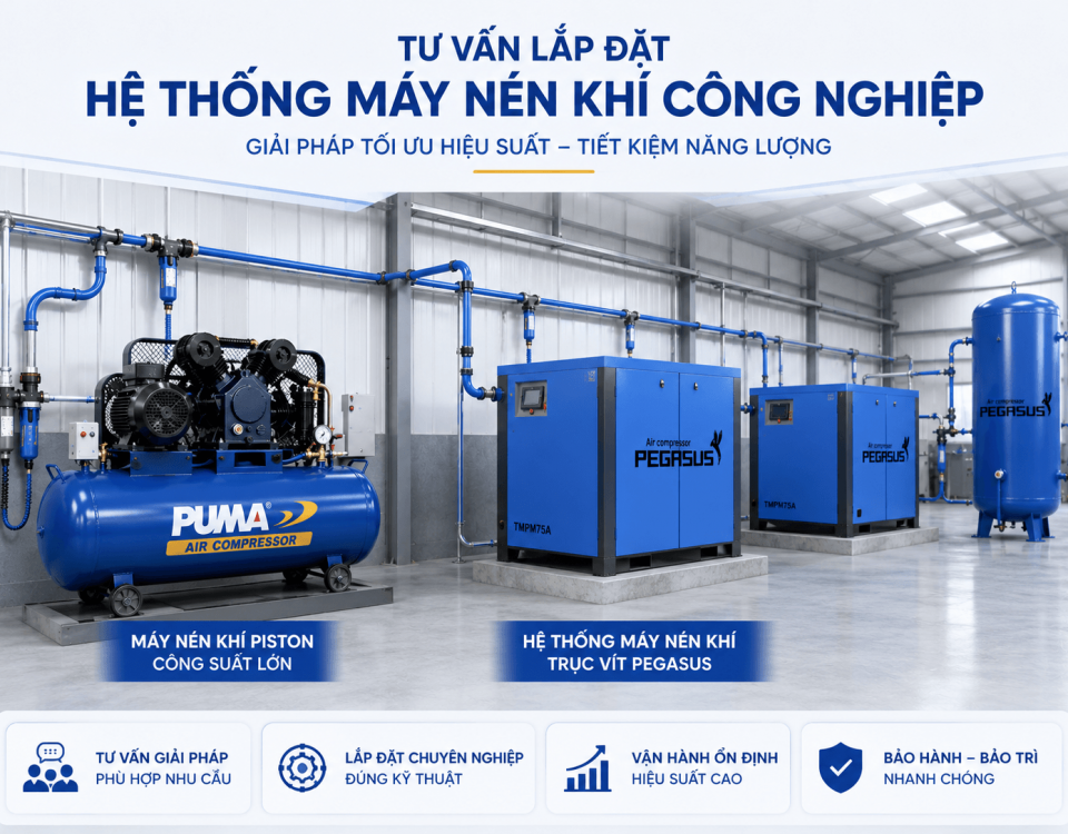 Tư vấn lắp đặt hệ thống máy nén khí công nghiệp cho nhà xưởng