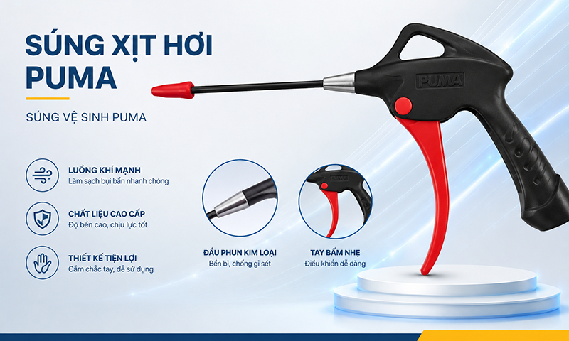 Súng xịt hơi Puma, súng xì khô, súng vệ sinh chính hãng, giá rẻ